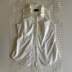 Banana Republic Floral Collared Tank Top